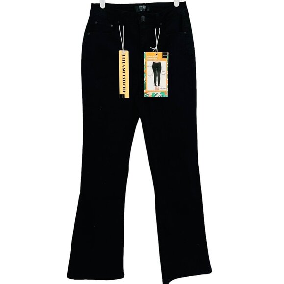 Monkey Ride Women's Black Ankle Jeans Size 7/28 Boot Cut Stretch Skinny Mid Rise - Picture 1 of 15